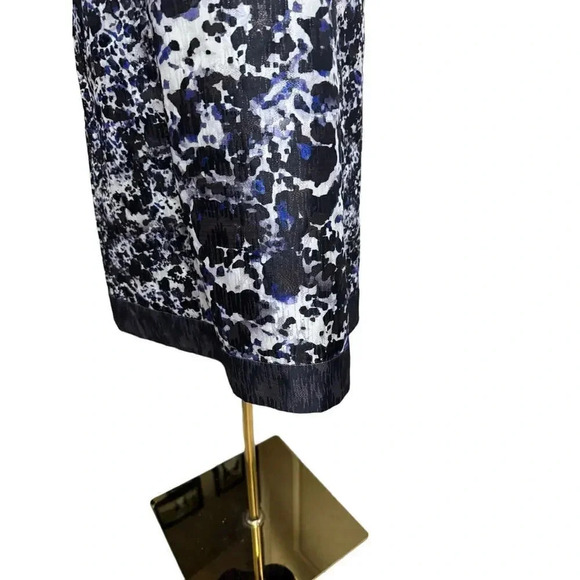 Kay Unger New York Metallic Animal Print Midi Dress Size 14 Cap Sleeve - Picture 4 of 7